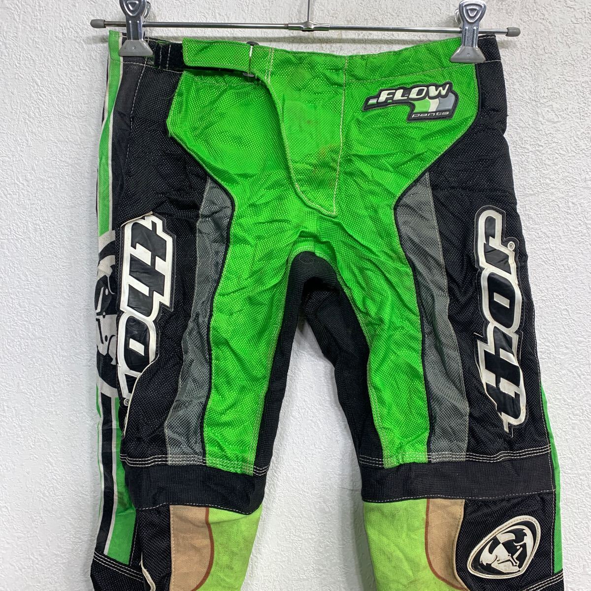 【中古】【古着】 thor モトクロスパンツ W22 ソアー レーシングパンツ ジュニアサイズ ライムグリーン ブラック ナイロン 古着卸 アメリカ仕入 2403-512