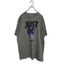 【中古】【古着】 NIKE 半袖 プリントTシャツ L〜 グレー ナイキ クルーネック JUST DO IT 古着卸 アメリカ仕入 a603-5463