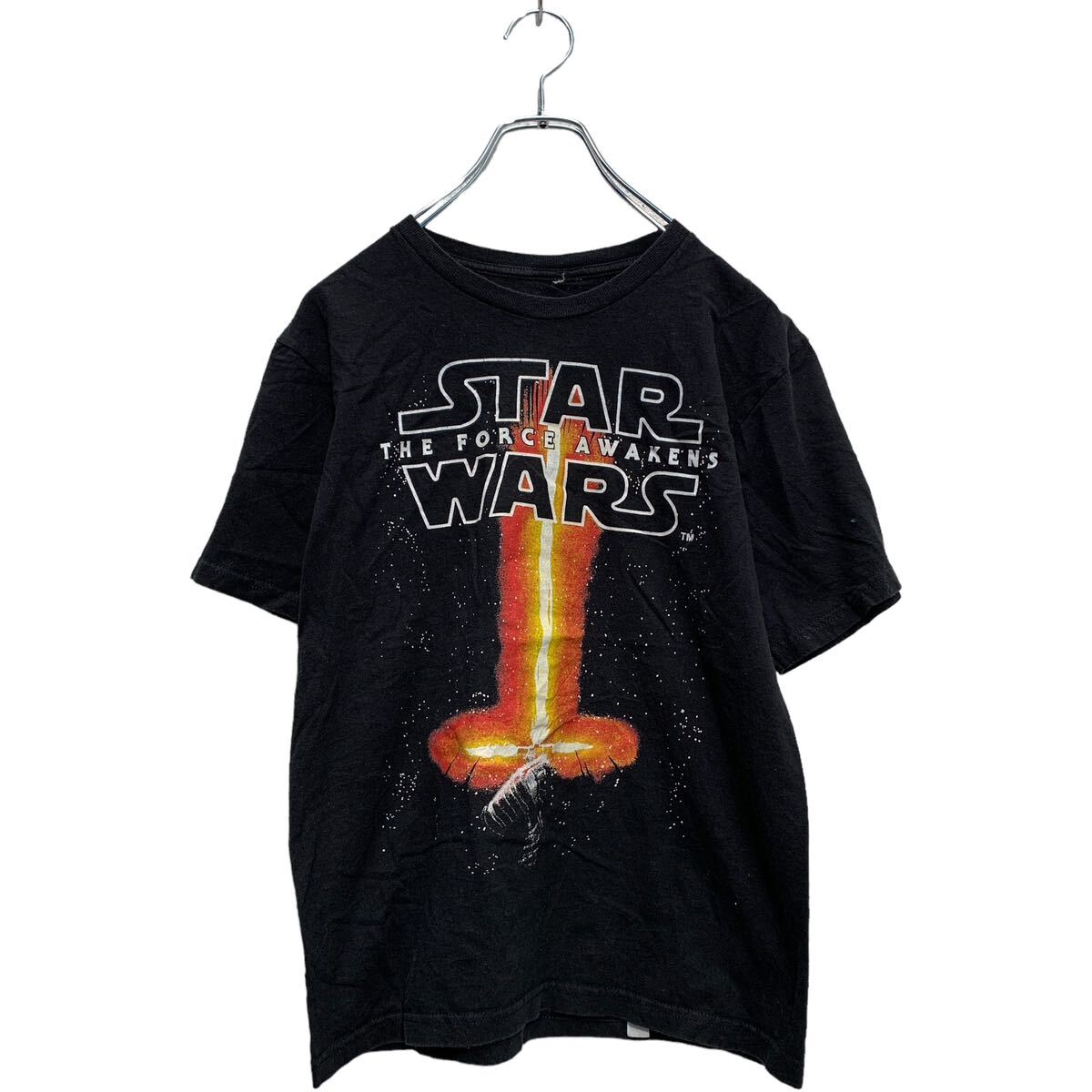 【中古】【古着】 STAR WARS 半袖 プリントTシャツ L レディース ブラック スターウォーズ ライトセイバー カイロレン 古着卸 アメリカ..