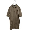 【中古】【古着】 SPORT CLUP 半袖 ロゴ ポロシャツ L ベージュ ワンポイント シンプル 古着卸 アメリカ仕入 a603-5589