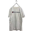 【中古】【古着】 Champion 半袖 プリントTシャツ L ホワイト チャンピオン クルーネック 袖ロゴ 古着卸 アメリカ仕入 a603-5601