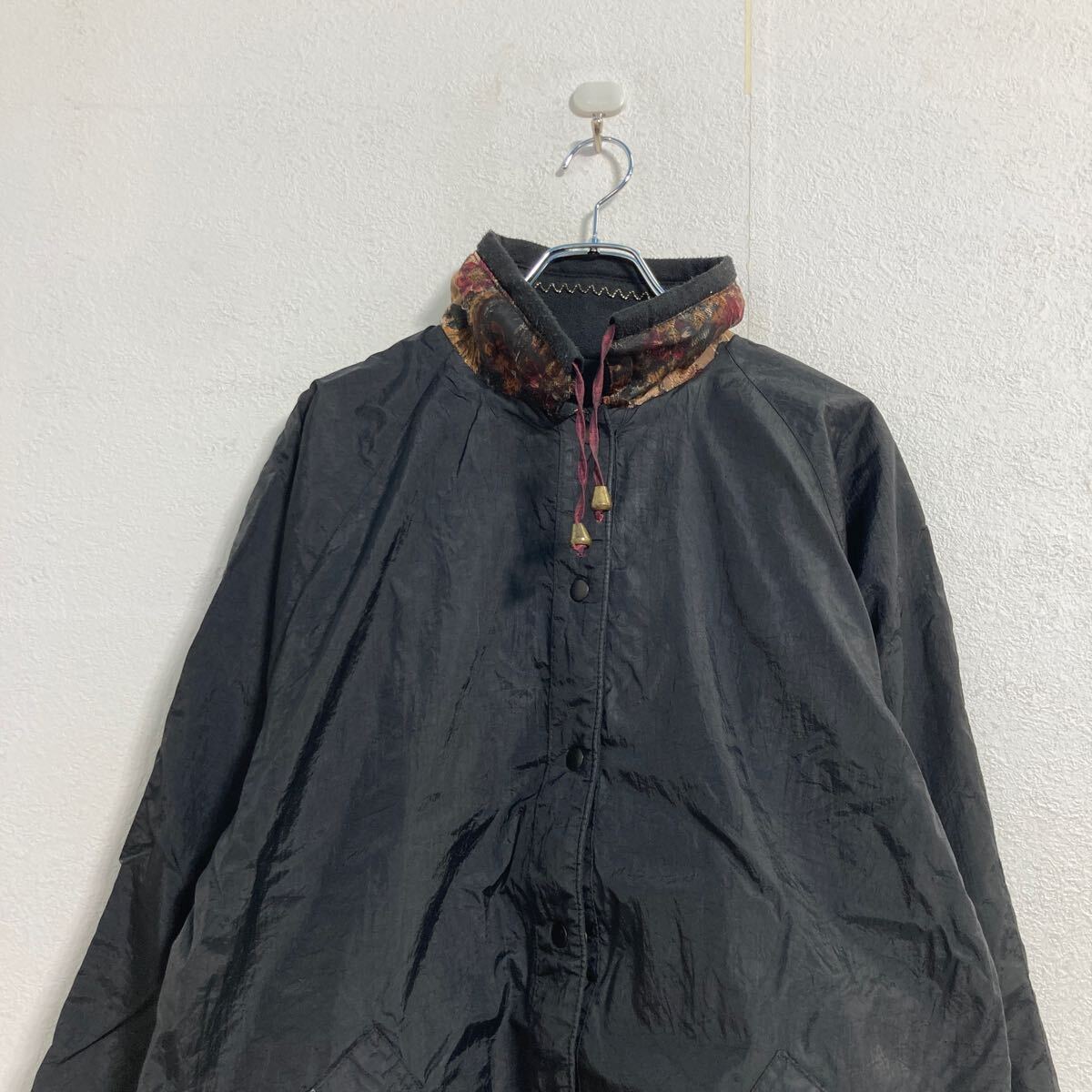 【中古】【古着】 リバーシブル ジャケット レディース M～ ブラック ナイロン ポリエステル 古着卸 アメリカ仕入 a603-5760