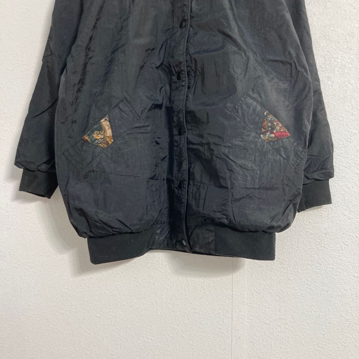 【中古】【古着】 リバーシブル ジャケット レディース M～ ブラック ナイロン ポリエステル 古着卸 アメリカ仕入 a603-5760