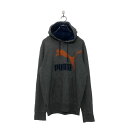 【中古】【古着】 PUMA ロゴ スウェット パーカー S グレー オレンジ プーマ プルオーバー 古着卸 アメリカ仕入 a603-5808