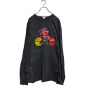 【中古】【古着】 PORT&COMPANY 長袖 プリントTシャツ 2XL ダークグレー ビッグサイズ アメフト 2017 ロンT ロングTシャツ 古着卸 アメ...