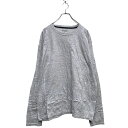 【中古】【古着】 Champion 長袖 無地Tシャツ XL ライトグレー チャンピオン ビッグサイズ クルーネック ロンT ロングTシャツ 古着卸 アメリカ仕...