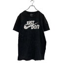 【中古】【古着】 NIKE 半袖 プリントTシャツ M ブラック ナイキ クルーネック JUST DO IT 古着卸 アメリカ仕入 a603-6118
