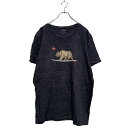【中古】【古着】 MARINE LAYER 半袖 プリントTシャツ XL ダークグレー クルーネック ビッグサイズ ベアー 古着卸 アメリカ仕入 a603-61...