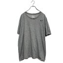 【中古】【古着】 NIKE 半袖 ロゴTシャツ 2XL グレー ナイキ ビッグサイズ クルーネック ドライフィット 古着卸 アメリカ仕入 a603-6145