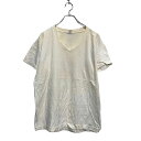 【中古】【古着】 FRUIT OF THE LOOM 半袖 無地Tシャツ L アイボリー フルーツオブザルーム Vネック 古着卸 アメリカ仕入 a603-619...