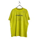 【中古】【古着】 NIKE 半袖 プリント Tシャツ L ネオンイエロー ナイキ バックプリント プラクティスシャツ 古着卸 アメリカ仕入 a603-6264
