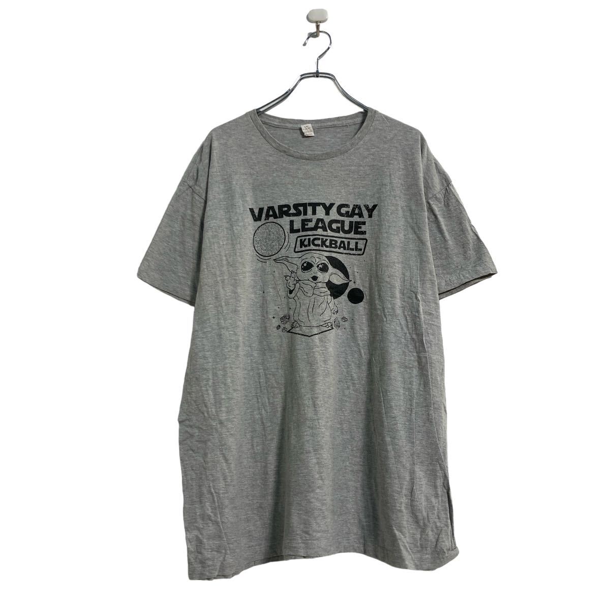 【中古】【古着】 SMART 半袖 プリント Tシャツ 2XL グレー ビッグサイズ ヨーダ バックプリント 古着卸 アメリカ仕入 a603-6279