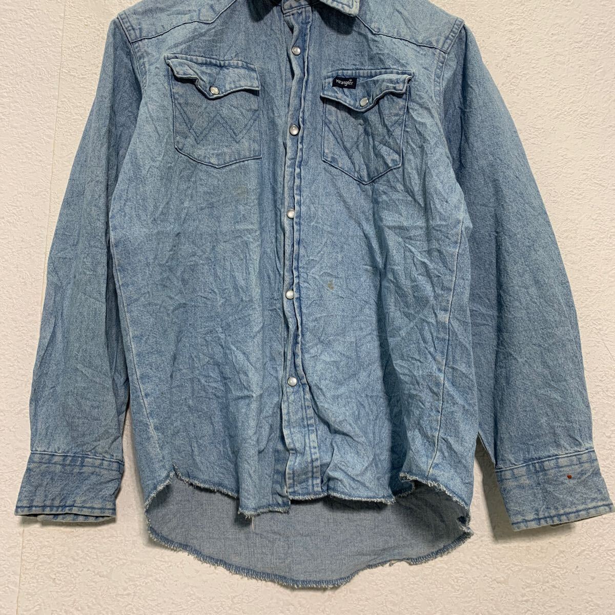 【中古】【古着】 Wrangler 長袖 デニム ウエスタンシャツ L 10-12 140～ キッズ ...
