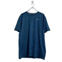 【中古】【古着】 Reebok 半袖 ロゴ Tシャツ L ブルー リーボック スポーツ ワンポイントロゴ 古着卸 アメリカ仕入 a603-6389