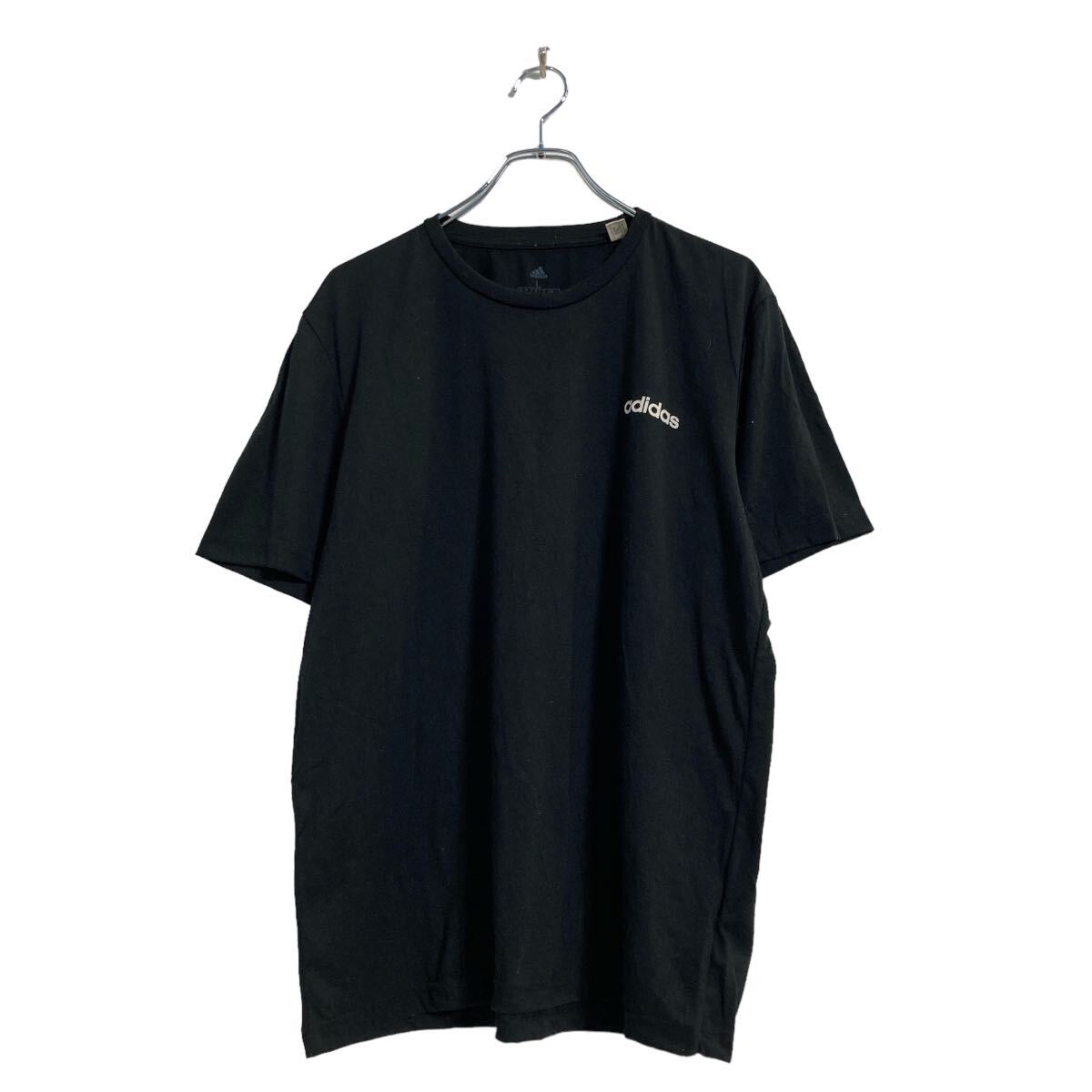 【中古】【古着】 adidas 半袖 ロゴ Tシャツ L ブラック アディダス ワンポイントロゴ 古着卸 アメリカ仕入 a603-6390