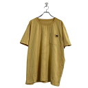 【中古】【古着】 Dickies 半袖 無地 Tシャツ L〜 イエロー ディッキーズ ポケット シンプル a603-6481
