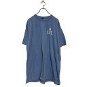 【中古】【古着】 TULTEX 半袖 プリントTシャツ XL ライトブルー タルテックス メキシコ製 ビッグサイズ バックプリント 古着卸 アメリカ仕入 a60...