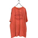 【中古】【古着】 DELTA PRO WEIGHT 半袖 プリントTシャツ 2XL ネオンオレンジ デルタ メキシコ製 ビッグサイズ クルーネック 古着卸 アメ...