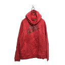 【中古】【古着】 NIKE ロゴ スウェット パーカー レディース L ピンク プリント 裏起毛 ハイネックフーディー プルオーバー 古着卸 アメリカ仕入 a6...