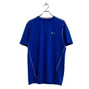 【中古】【古着】 UNDER ARMOUR 半袖 ロゴ Tシャツ M〜 ブルー アンダーアーマー スポーツ 古着卸 アメリカ仕入 a603-6586