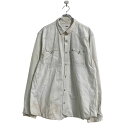 【中古】【古着】 Levi's 長袖 デニムシャツ 2XL ホワイト リーバイス ビッグサイズ ウエスタン 古着卸 アメリカ仕入 a603-6641