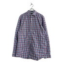 【中古】【古着】 BANANA REPUBLIC 長袖 チェック シャツ L ホワイト パープル ブルー バナナリパブリック 古着卸 アメリカ仕入 a603-6...