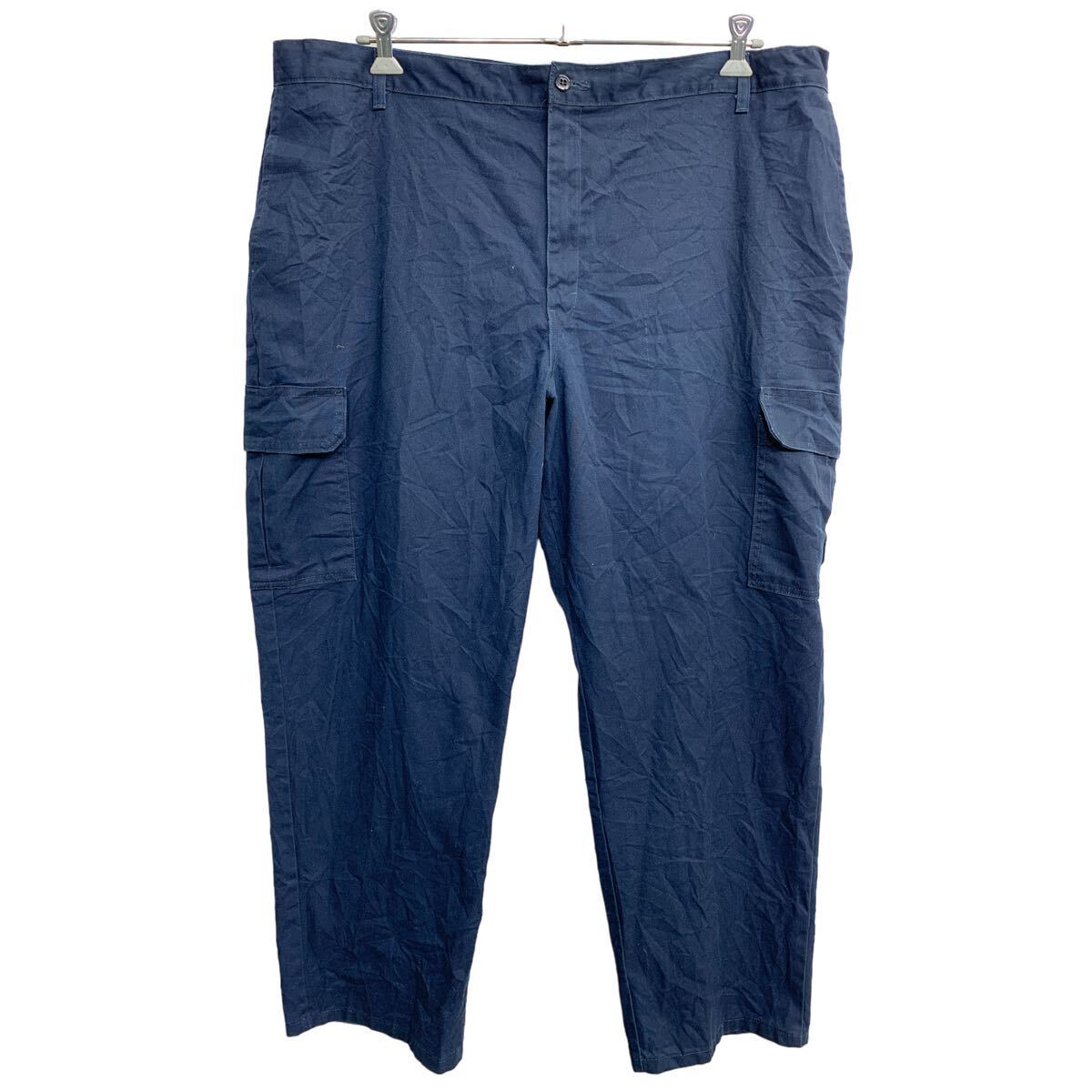 【中古】【古着】 Dickies ワークパンツ W44 ディッキーズ カーゴパンツ ビッグサイズ ネイビー 古着卸 アメリカ仕入 2403-1085