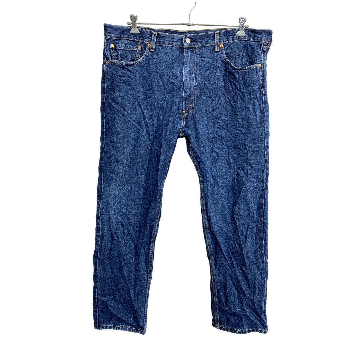 【中古】【古着】 Levi's 505 デニムパンツ W42 リーバイス レギュラーフィット ビッグサイズ インディゴ コットン 古着卸 アメリカ仕入 2403-1145