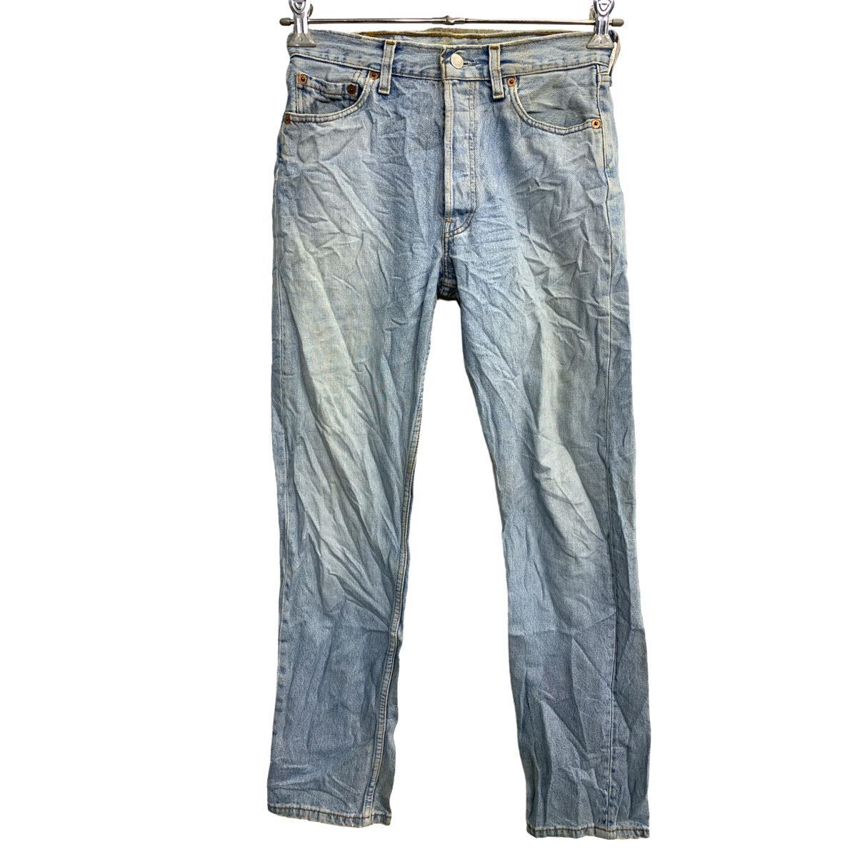 【中古】【古着】 Levi's 501 デニムパンツ W29 リーバイス ボタンフライ ライトブルー コットン 古着卸 アメリカ仕入 2403-1164