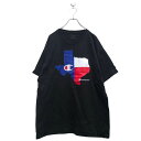 【中古】【古着】 Champion 半袖 ロゴ Tシャツ XL チャンピオン ブラック ホワイト ブルー レッド ビッグサイズ 国旗風 古着卸 アメリカ仕入 a...