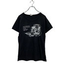 【中古】【古着】 FUN-Tees 半袖 プリントTシャツ XL レディース ブラック USA製 カットソー バイクパーツ 古着卸 アメリカ仕入 a603-6787(4)