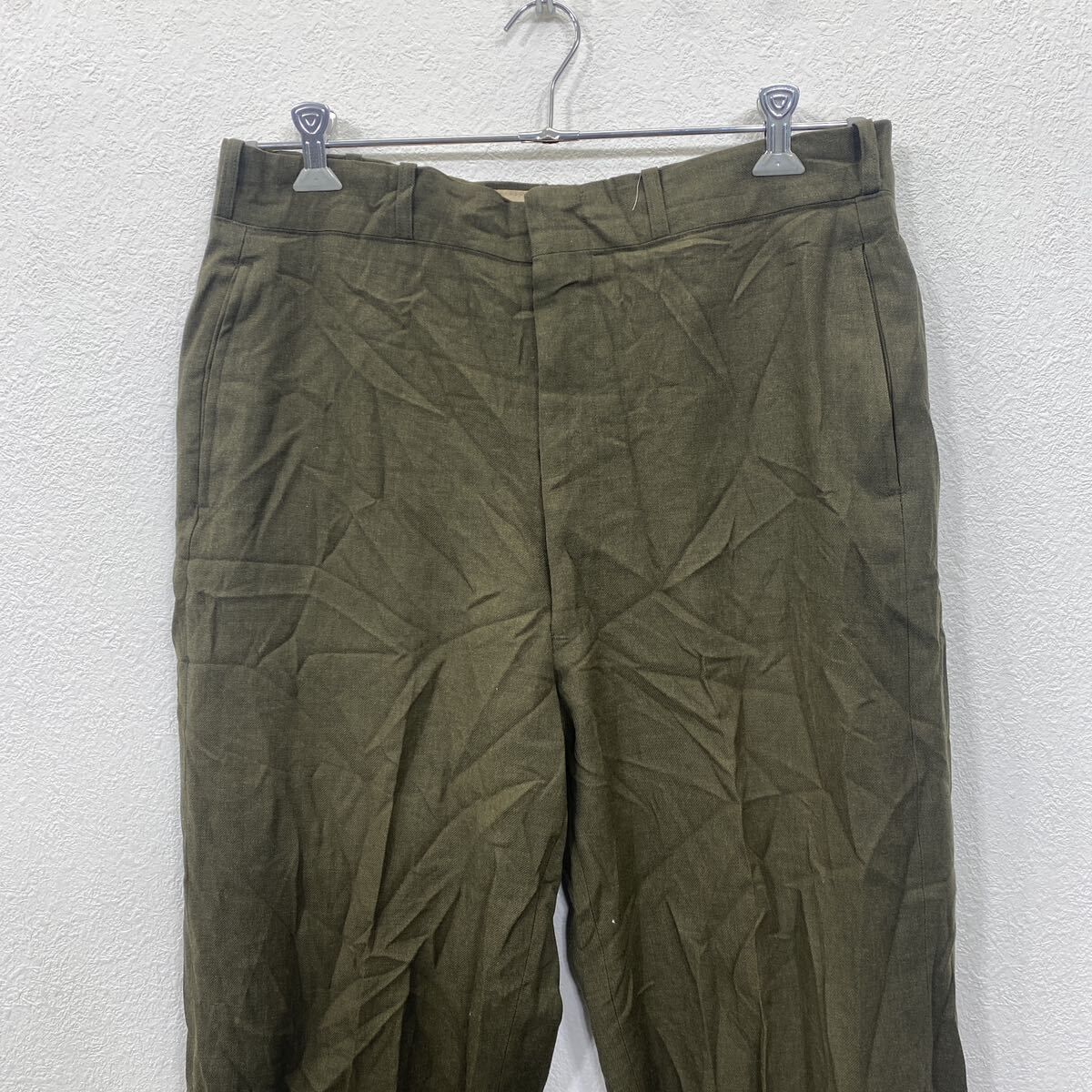【中古】【古着】 ミリタリー トラウザーズパンツ W33 ウール RAPIDジッパー 古着卸 アメリカ仕入 2403-1179