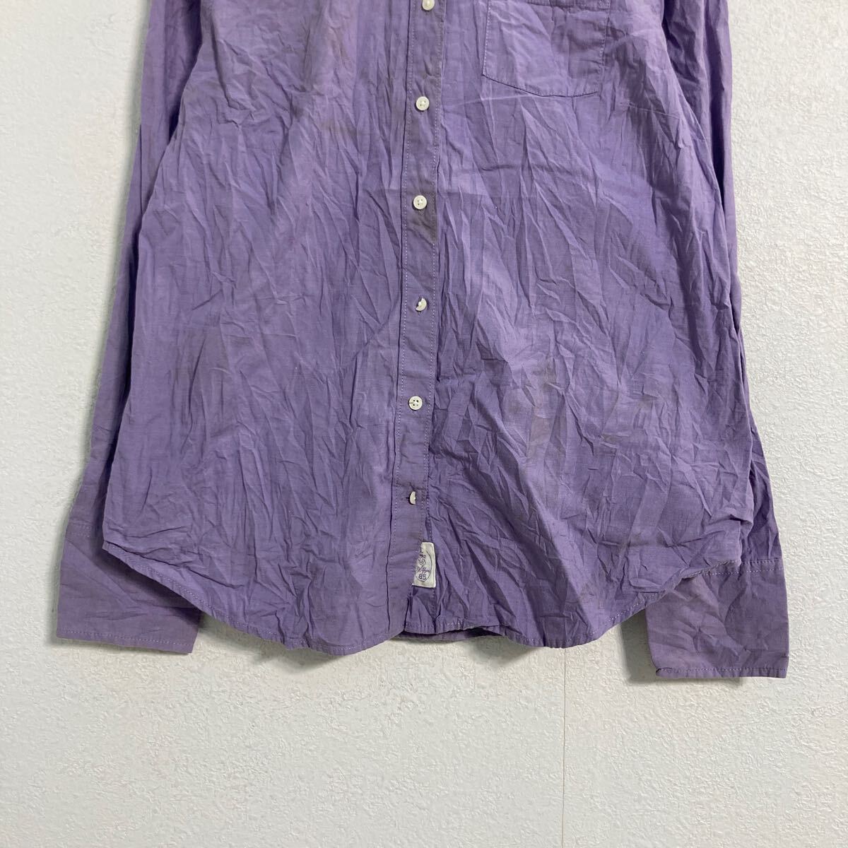 【中古】【古着】 TOMMY HILFIGER 長袖 無地シャツ L パープル トミーヒルフィガー シンプル 古着卸 アメリカ仕入 a603-6875