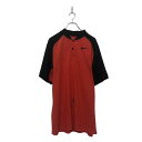 【中古】【古着】 NIKE 半袖 ロゴ ポロシャツ XL ナイキ オレンジ ブラック ハーフボタン ラグラン ビッグサイズ 古着卸 アメリカ仕入 a604-51...