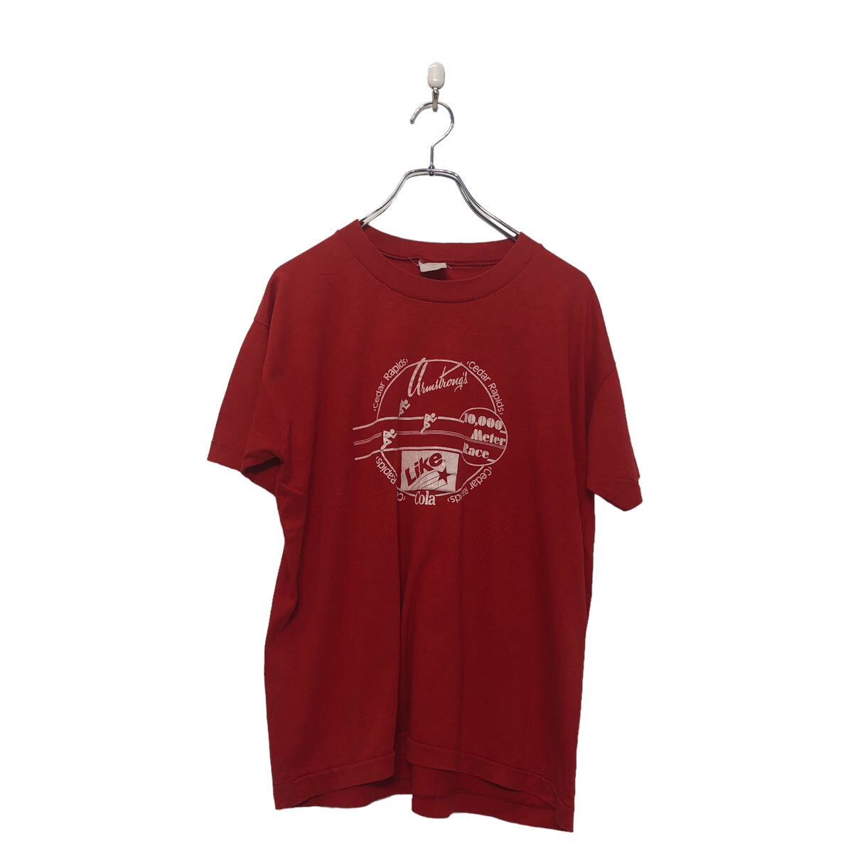 【中古】【古着】 Vogel 半袖 プリント Tシャツ XL レッド ホワイト シングルステッチ ビッグサイズ 古着卸 アメリカ仕入 a604-5247