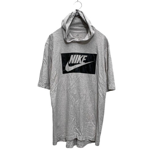 【中古】【古着】 NIKE 半袖 ロゴTシャツ L ライトグレー ブラック ナイキ フード付き プルオーバー 古着卸 アメリカ仕入 a604-5365 【中古】【古着】 NIKE 半袖 ロゴTシャツ L ライトグレー ブラック ナイキ フード付き プルオーバー 古着卸 アメリカ仕入 a604-5365