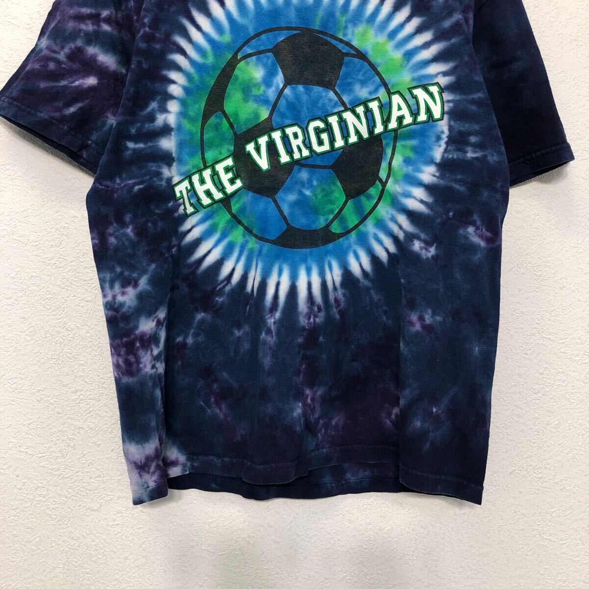 【中古】【古着】 半袖 タイダイ Tシャツ S パープル ブルー サッカー バックプリント 古着卸 アメリカ仕入 a604-5430