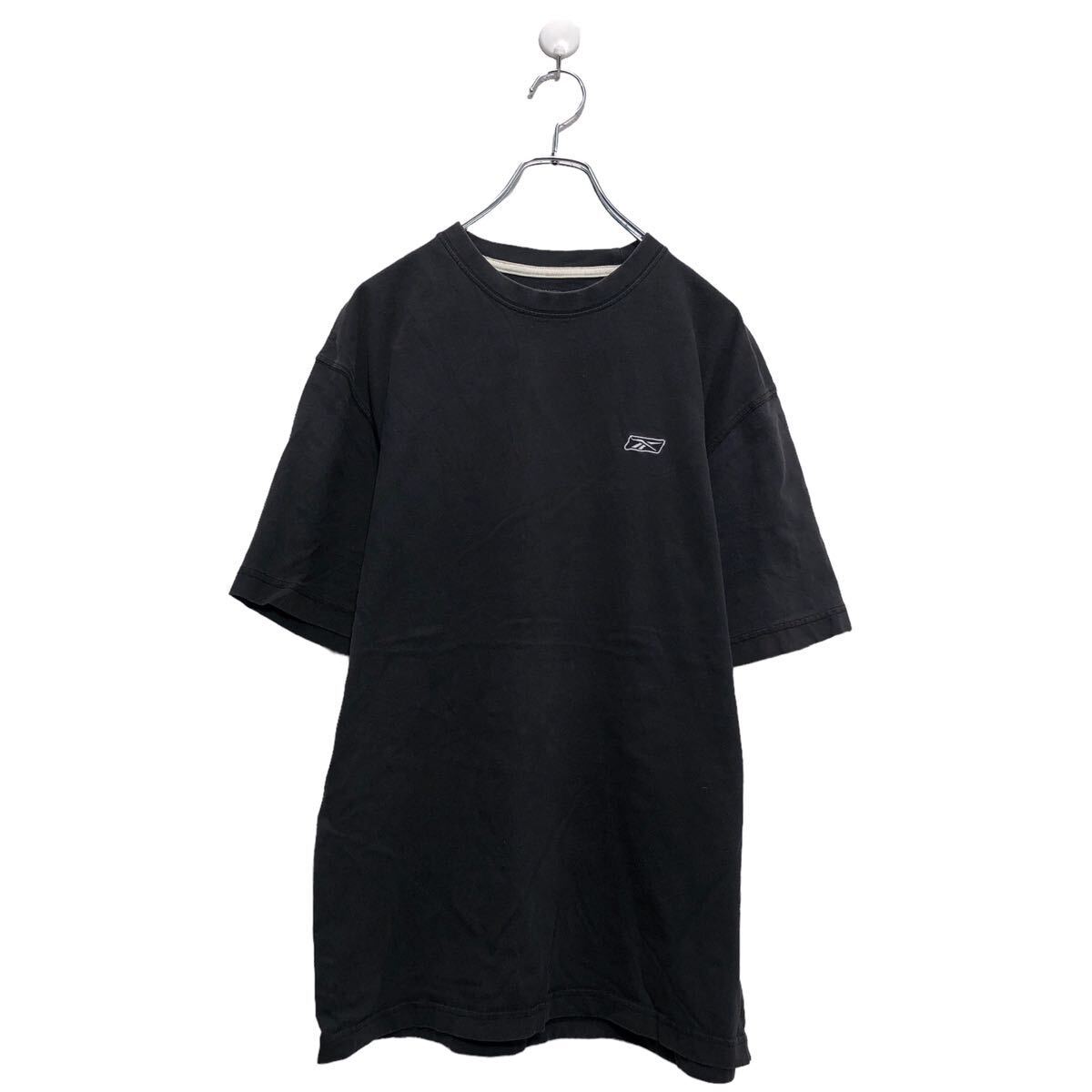 【中古】【古着】 Reebok 半袖 ロゴ Tシャツ L リーボック ブラック 刺繍 シンプル 無地 クルーネック 古着卸 アメリカ仕入 a604-5499