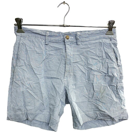 【中古】【古着】 POLO RALPH LAUREN ショートパンツ W31 ポロラルフローレン クラシックフィット ストライプ ライトブルー 古着卸 アメリカ仕入 2404-423 【中古】【古着】 POLO RALPH LAUREN ショートパンツ W31 ポロラルフローレン クラシックフィット ストライプ ライトブルー 古着卸 アメリカ仕入 2404-423