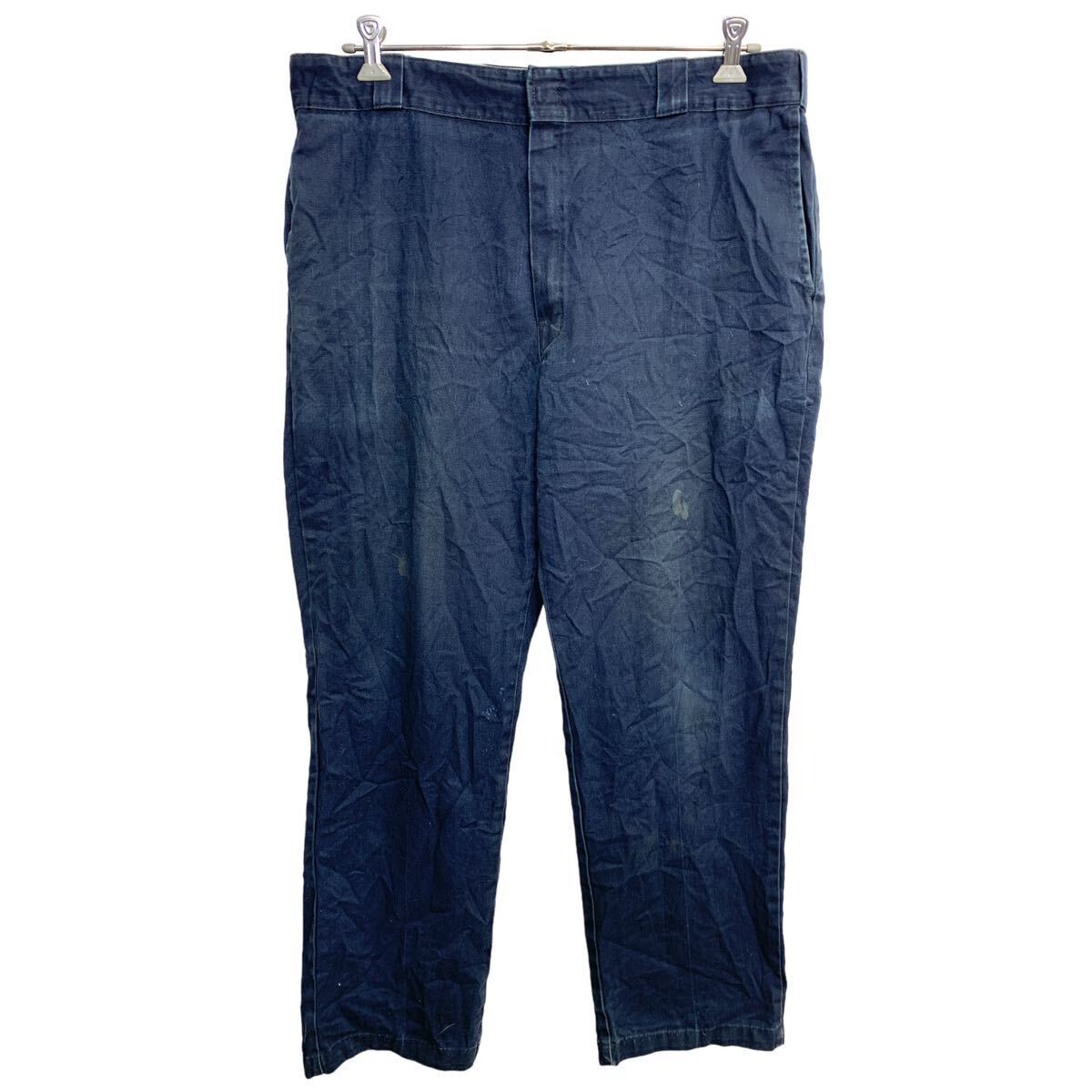 【中古】【古着】 Dickies 874 ワークパンツ W40 ディッキーズ オリジナルフィット ビッグサイズ ネイビー 古着卸 アメリカ仕入 2404-464