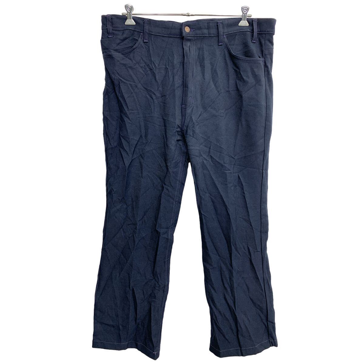 【中古】【古着】 Levi's スタプレ W42 リーバイス ビッグサイズ SCOVILLジップ ダークネイビー ポリエステル USA製 古着卸 アメリカ仕入 2404-507