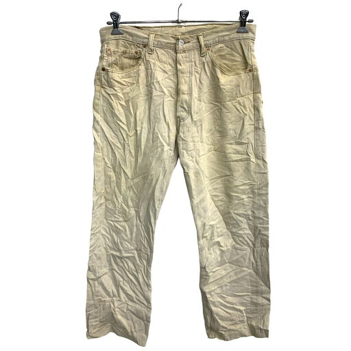 【中古】【古着】 Levi's 501 デニムパンツ W33 リーバイス ボタンフライ コットン クリーム 古着卸 アメリカ仕入 2404-563 【中古】【古着】 Levi's 501 デニムパンツ W33 リーバイス ボタンフライ コットン クリーム 古着卸 アメリカ仕入 2404-563