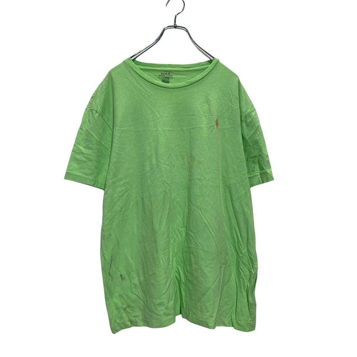 【中古】【古着】 POLO RALPH LAUREN 半袖 ロゴTシャツ L ライトグリーン ポロラルフローレン ワンポイントロゴ 古着卸 アメリカ仕入 a604-5928
