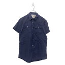 【中古】【古着】 urban PIPELINE 半袖 無地シャツ S アーバンパイプライン ネイビー スナップボタン 古着卸 アメリカ仕入 a604-6062(4)