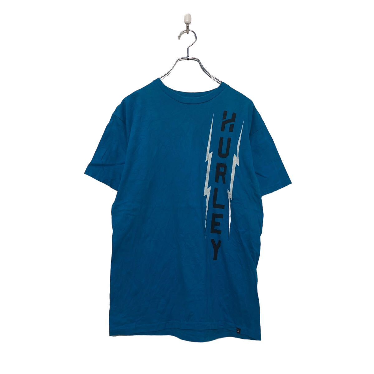 【中古】【古着】 HURLEY 半袖 ロゴ Tシャツ ハーレー M ブルー ブラック ホワイト クルーネック 古着卸 アメリカ仕入 a604-6130