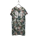 【中古】【古着】 H&M 半袖 プリントTシャツ レディース XS マルチカラー 総柄 花柄 ボタニカル柄 アニマル 古着卸 アメリカ仕入 a604-6318