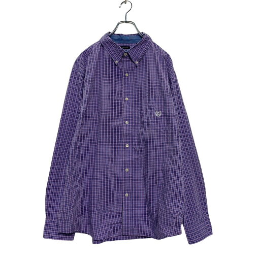 【中古】【古着】 CHAPS 長袖 チェックシャツ 2XL パープル ブルー チャップス ビッグサイズ ボタンダウン ワンポイントロゴ 古着卸 アメリカ仕入 a604-6371 【中古】【古着】 CHAPS 長袖 チェックシャツ 2XL パープル ブルー チャップス ビッグサイズ ボタンダウン ワンポイントロゴ 古着卸 アメリカ仕入 a604-6371
