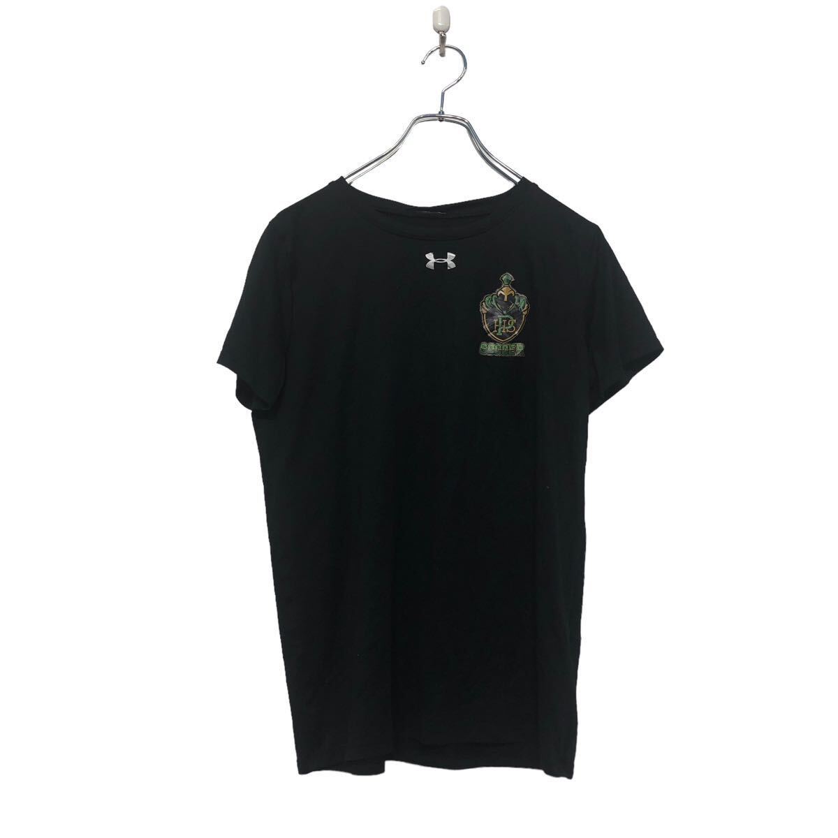【中古】【古着】 UNDER ARMOUR 半袖 ロゴ Tシャツ アンダーアーマー M ブラック プリント クルーネック 古着卸 アメリカ仕入 a604-6517