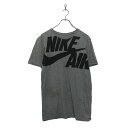 【中古】【古着】 NIKE 半袖 ロゴ Tシャツ ナイキ グレーブラック M プリント クルーネック 古着卸 アメリカ仕入 a604-6530(4)
