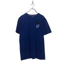 【中古】【古着】 NIKE 半袖 ロゴ Tシャツ ナイキ S ブルー プリント 文字 クルーネック 古着卸 アメリカ仕入 a604-6571